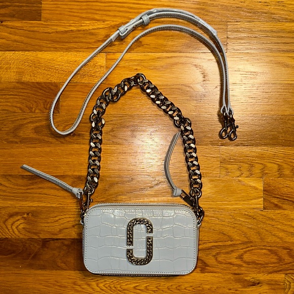 Marc Jacobs - The SnapShot Camera Leather Bag - Gray - New - Picture 1 of 17